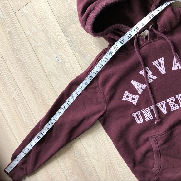H&M Harvard University Maroon Hoodie Cotton Blend Size S - Picture 2 of 11